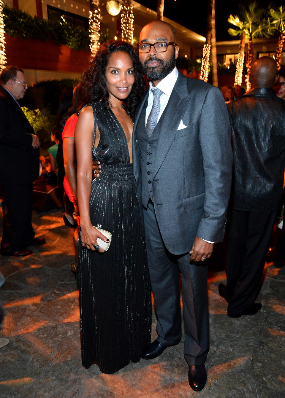 Mara Brock Akil and Director Salim Akil at the Los Angeles premiere after party for "Sparkle" on August 16, 2012,