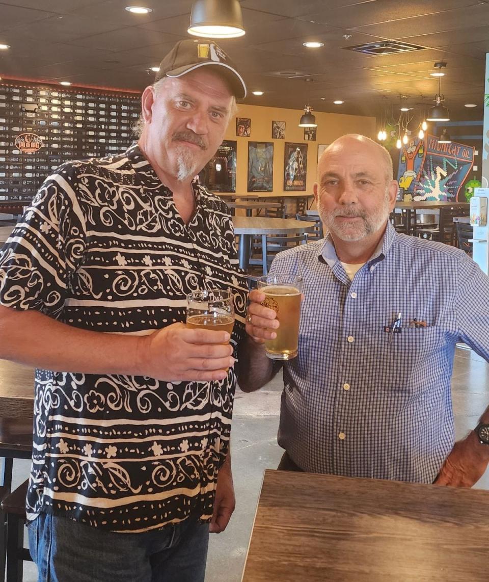 Joe Conway (left) and Bill Salerno are the administrators and moderators of a Delaware restaurant takeout Facebook group which was created at the start of the pandemic and now boasts 15,000 members.