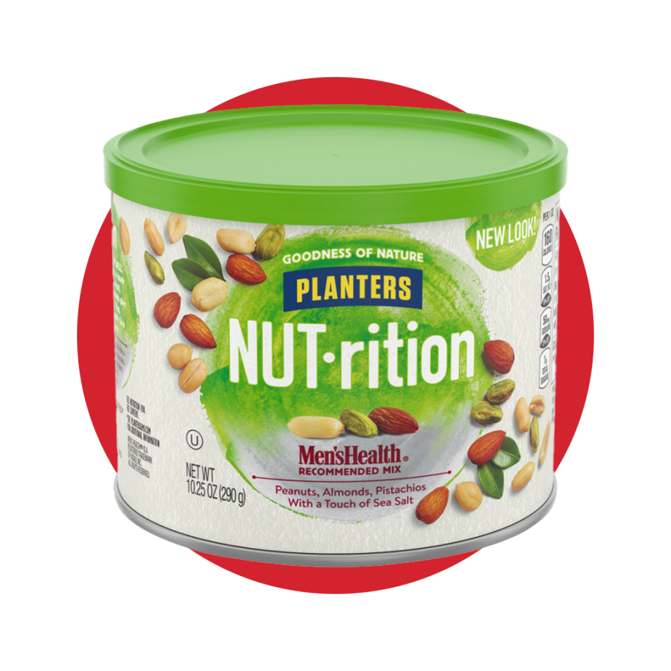<p><a href="https://www.planters.com/product/planters-nut-rition-mens-health-recommended-mix-10-25-oz-can/" rel="nofollow noopener" target="_blank" data-ylk="slk:Shop Now;elm:context_link;itc:0;sec:content-canvas" class="link ">Shop Now</a></p><p>Nut-Trition Men’s Health Recommended Mix</p><p>planters.com</p>