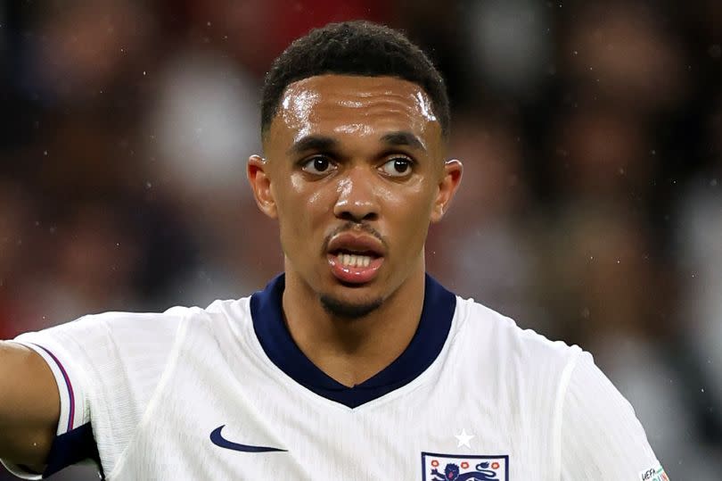 Liverpool defender Trent Alexander-Arnold during the Euro 2024 group stage match between Serbia and England at Arena AufSchalke on June 16 2024