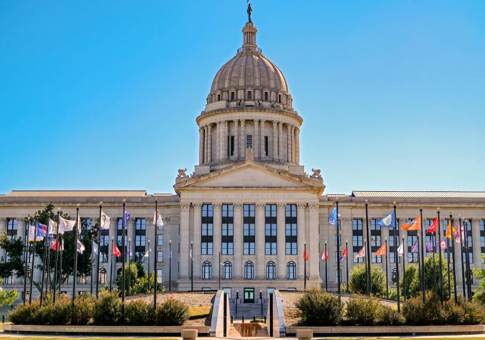 Sen. Enoch Kelly Haney, a longtime state lawmaker who went on to lead the Seminole Tribe, proposed that the Oklahoma Capitol start displaying tribal flags in 1988. The flag plaza was finished in 1996. Haney passed away in 2022.