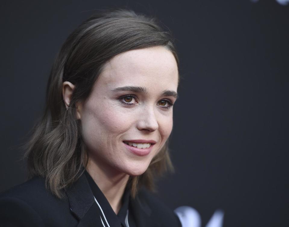 FILE- In this June 22, 2016 file photo, actress Ellen Page arrives at the Los Angeles premiere of "Into the Forest" at the Arclight Hollywood. Page will reprise her pregnant-teen role in "Juno" on April 8, 2017, during an all-female live reading of the film to mark its 10th anniversary and to benefit Planned Parenthood, according to Entertainment Weekly. (Photo by Jordan Strauss/Invision/AP, File)