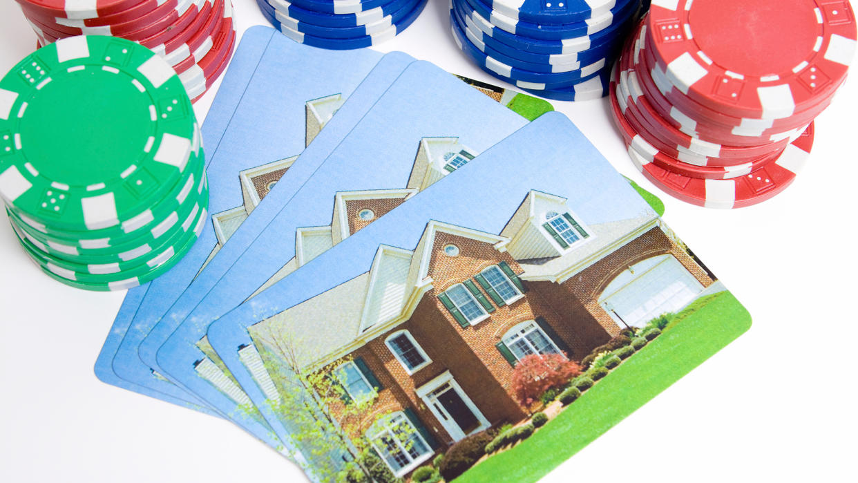 Poker Chips House Playing Cards