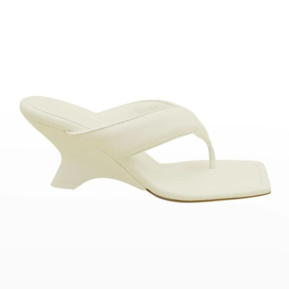 <p><a href="https://go.redirectingat.com?id=74968X1596630&url=https%3A%2F%2Fwww.neimanmarcus.com%2Fp%2Fgia-borghini-gia-6-cantilevered-wedge-square-thong-sandals-prod247610129&sref=https%3A%2F%2F" rel="nofollow noopener" target="_blank" data-ylk="slk:Shop Now;elm:context_link;itc:0;sec:content-canvas" class="link ">Shop Now</a></p><p>Gia 6 Cantilevered Wedge Square Thong Sandals</p><p>neimanmarcus.com</p><p>$122.00</p>