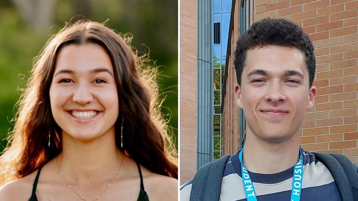 Evan Smith, right, and Emily Selwood, left, were both 18 years old and just starting their studies at UBC when they were killed by a drunk driver on Sept. 26, 2021. Smith was studying engineering, and Selwood was studying social sciences. (B.C. RCMP - image credit)