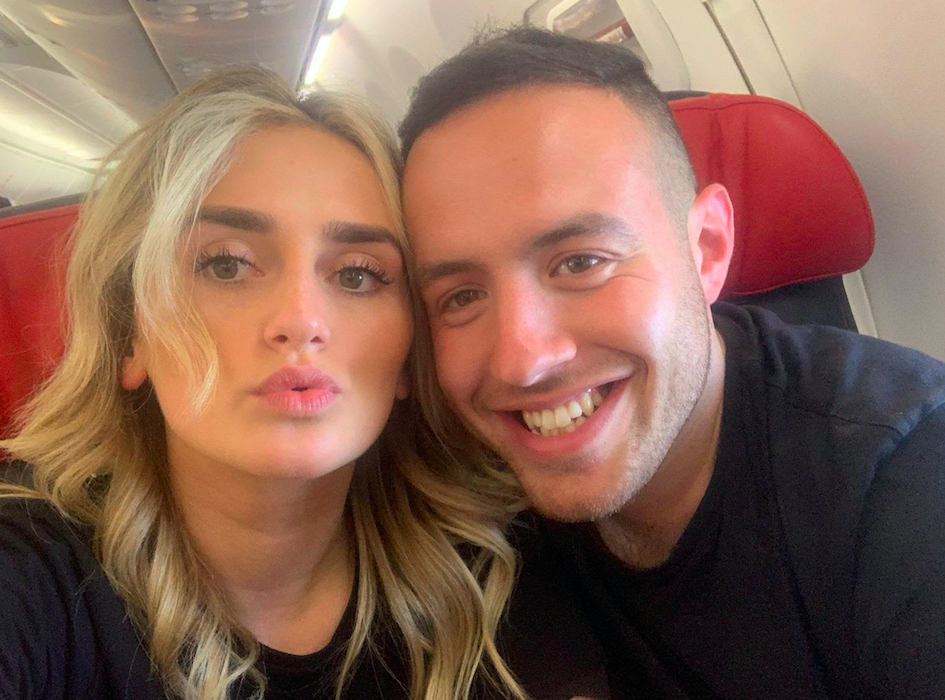 Josh Silver, pictured with girlfriend Flavia, claims he was kicked off a plane after revealing he had a nut allergy (SWNS)