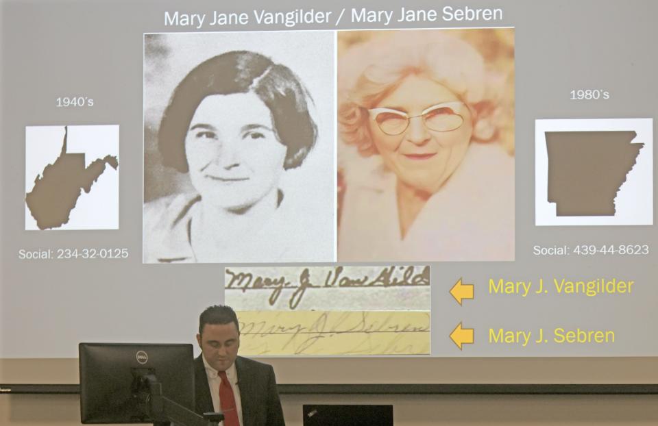 Shelby police Detective Adam Turner held a press conference Monday morning at the Kehoe Center to announce the results of his investigation into the disappearance of Mary Jane Vangilder.