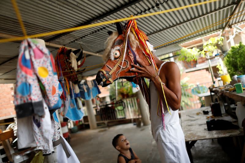 FILE PHOTO: Venezuela's Dancing Devils ask for an end to the pandemic