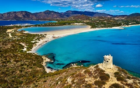 Porto Giunco beach in Sardinia - Credit: Getty