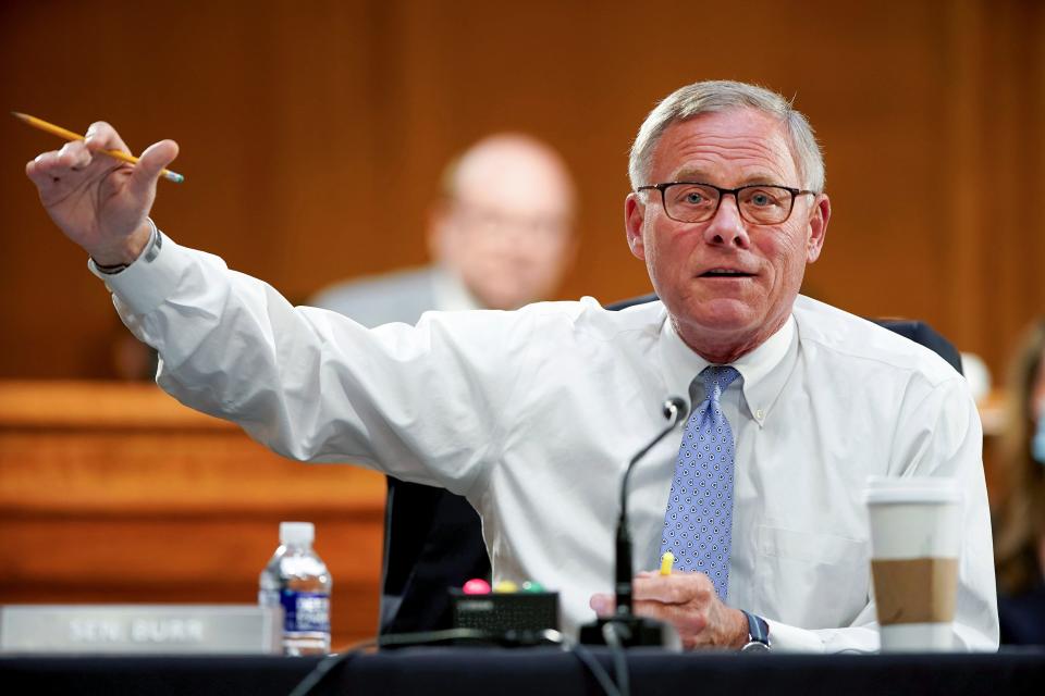 Sen. Richard Burr, R-N.C., speaks during a Senate Health, Education, Labor and Pensions Committee hearing on May 11.