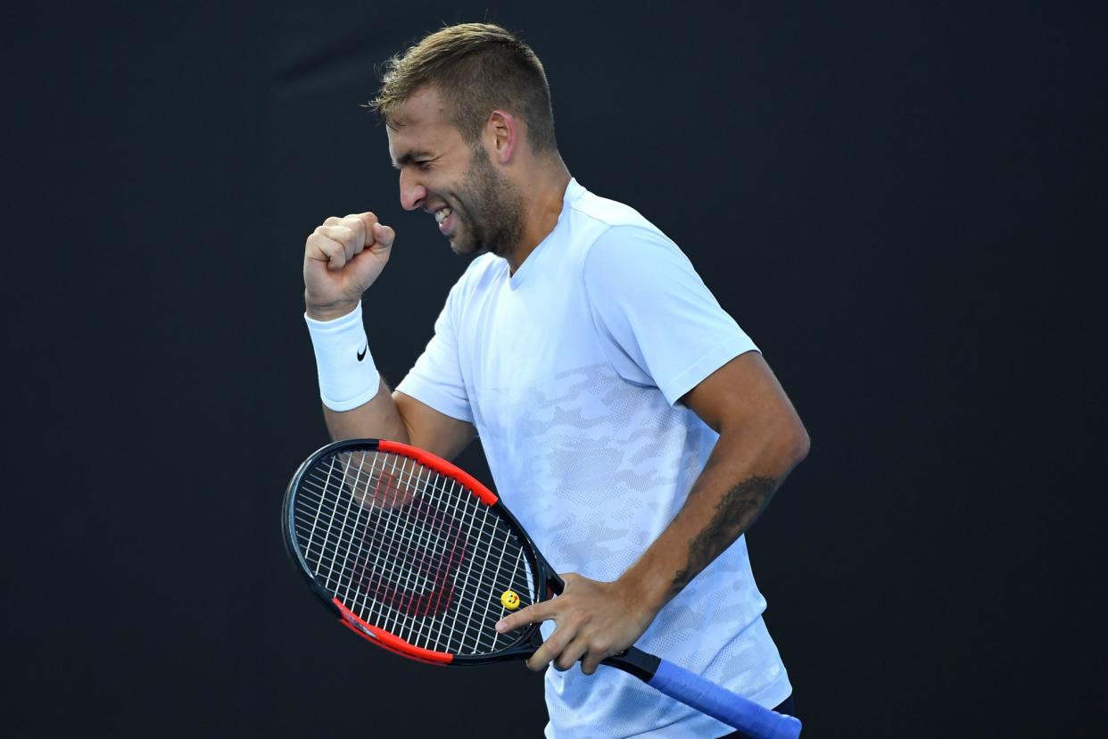 Dan Evans beat Marin Cilic in four sets