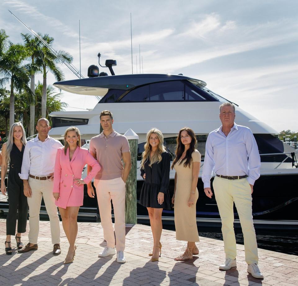 The Eklund Gomes Team in Palm Beach County. From left, Renne Strack, John Gomes, Tracy Ward, Fredrik Eklund, Chelsey Fries, Julia Spillman and Kevin Kelly