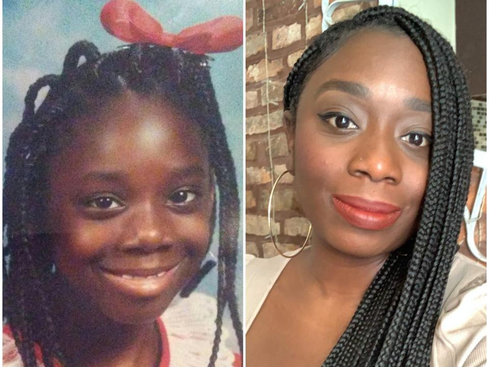 A side-by-side of Insider's reporter Charise Frazier as a child and as an adult.