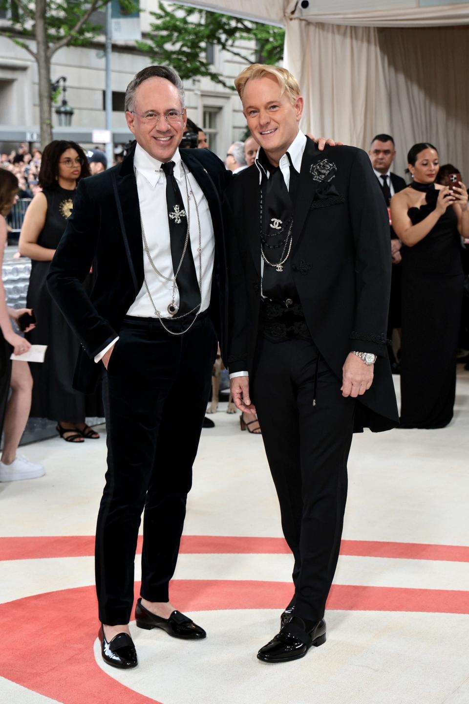 Andrew Saffir and Daniel Benedict attend the 2023 Met Gala.