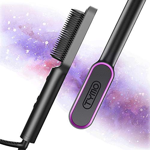 TYMO Ring Hair Straightener Brush - Hair Straightening Iron with Built-in Comb, 20s Fast Heating & 5 Temp Settings & Anti-Scald, Perfect for Professional Salon at Home (Amazon / Amazon)