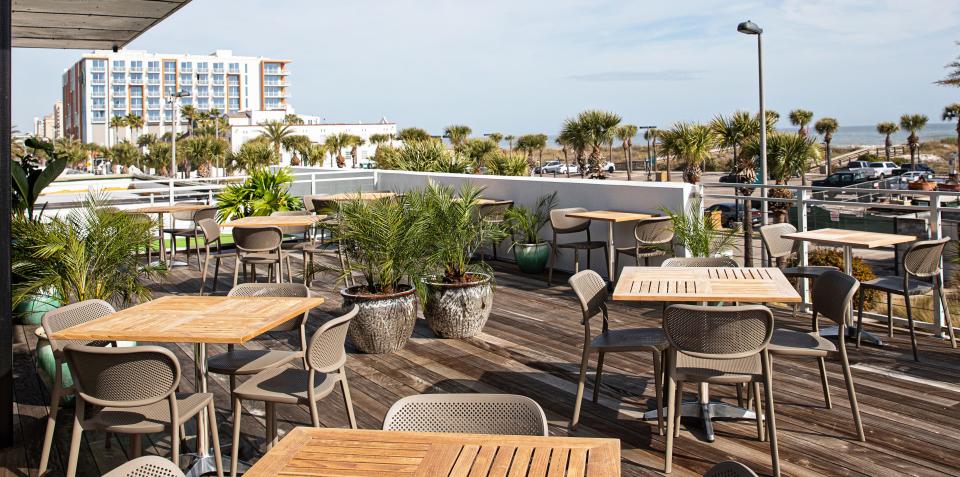 Located next to Lynch's Irish Pub, O-Ku features a rooftop bar and dining area with a view of the beach and the Jacksonville Beach Pier.