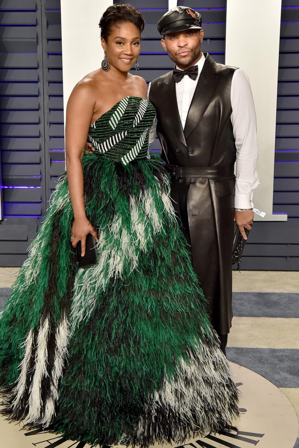 Tiffany Haddish (L) and Law Roach attend the 2019 Vanity Fair Oscar Party Hosted By Radhika Jones at Wallis Annenberg Center for the Performing Arts on February 24, 2019 in Beverly Hills, California.