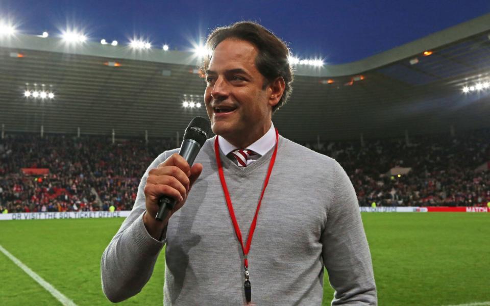 Sunderland director Charlie Methven thanks the crowd for their support during the League One match between Sunderland and Bradford City