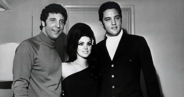 Best buddies: Tom Jones with Priscilla and Elvis Presley (Copyright: Getty/ Michael Ochs Archives)