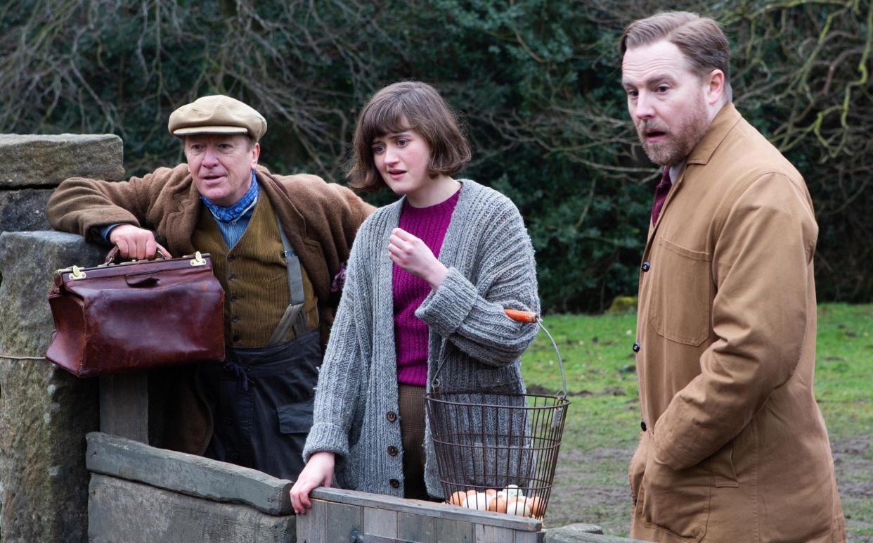 Mark Noble, Ella Bruccoleri and Samuel West in All Creatures Great and Small - Playground Television