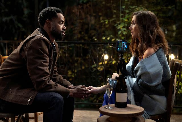 Scott Patrick Green/Prime Video Jay Ellis and Alison Brie in 'Somebody I Used to Know,' 2023