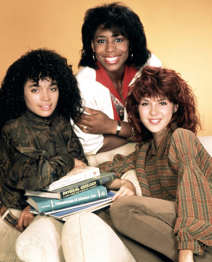 Lisa Bonet, Dawnn Lewis, Marisa Tomei in 'A Different World' (Credit: Everett Collection)