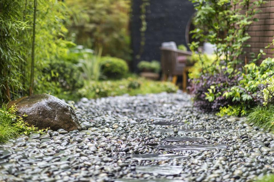 stone path in the garden