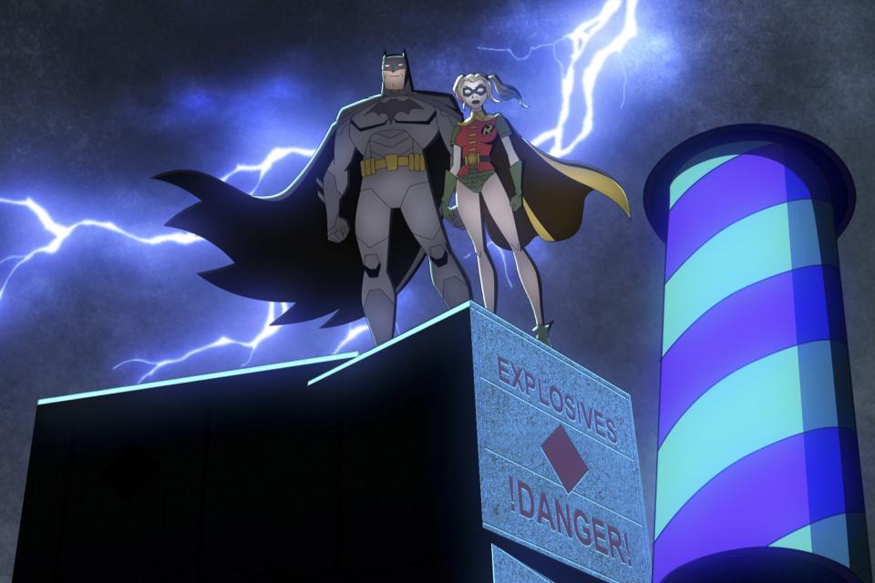 Batman (Diedrich Bader) and Harley (Kaley Cuoco) in a dream sequence from 'Harley Quinn' season 3