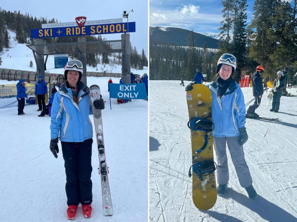 Insider's author tried both skiing and snowboarding and compared the two.