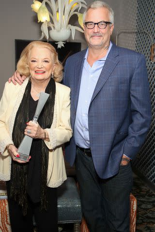 <p>Cindy Ord/Getty</p> Gena Rowlands with her son, director and actor Nick Cassavetes, who helmed 2004's 'The Notebook'