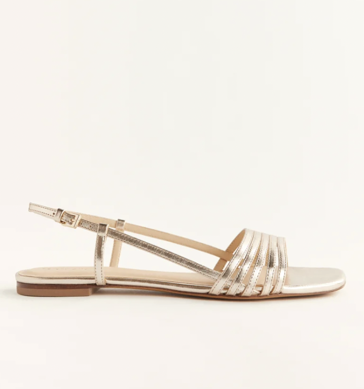 28) Millie Lattice Flat Sandal