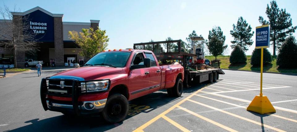 Lowe’s home improvement stores nationwide are rolling out products and perks, including extended trailer parking spots, the Mooresville-based company said.