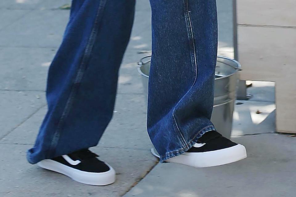 A closer look at Bieber’s shoes. - Credit: MEGA
