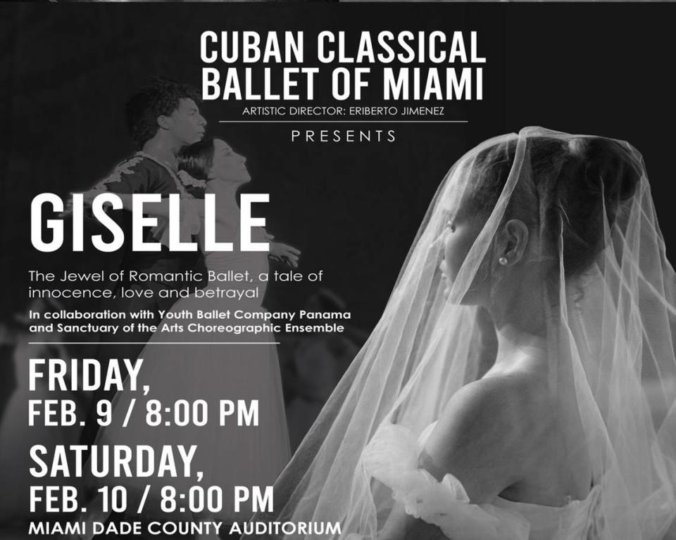 El Ballet Clásico Cubano de Miami presenta “Giselle” en el Miami Dade County Auditorium.