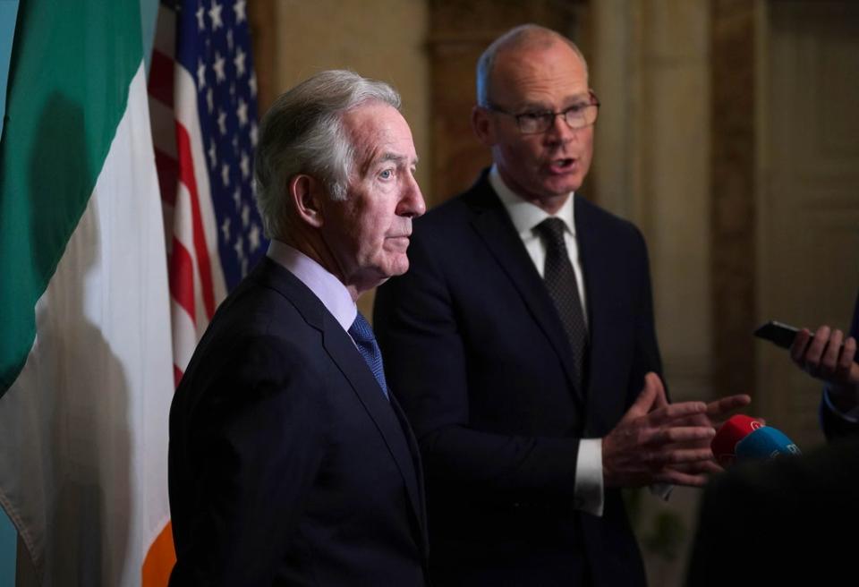 Senior US Democrat Richard Neal (left) and Irish Minister for Foreign Affairs Simon Coveney (Niall Carson/PA) (PA Wire)