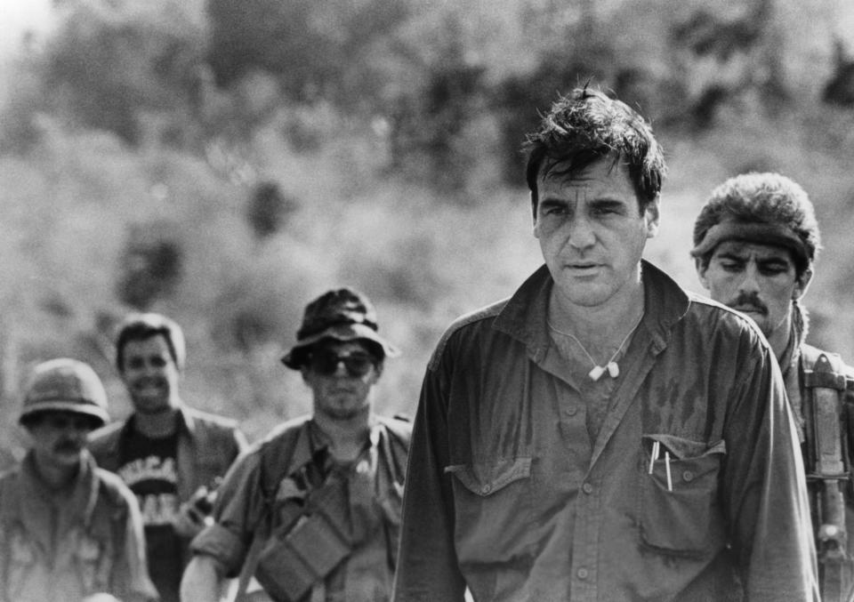 PLATOON, Director Oliver Stone on location, 1986, (c) Orion Pictures/ Courtesy: Everett Collection