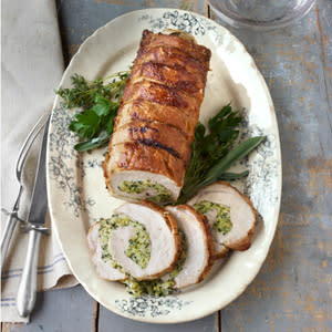 Roast Pork Loin with Herb Stuffing