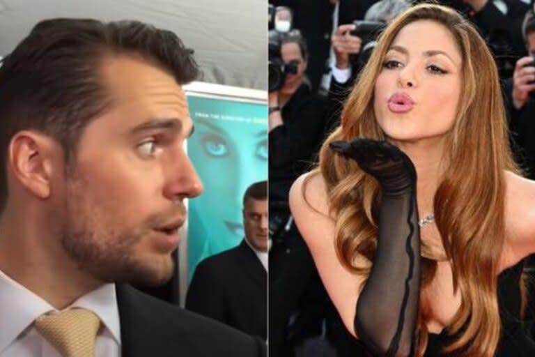 Henry Cavill no pudo con la emoción al ver a Shakira en la alfombra roja