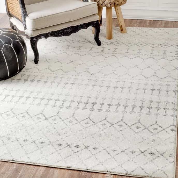 Rug sizes starting at $24.99.<br /><br />Get it <a href="https://www.wayfair.com/rugs/pdp/olga-gray-area-rug-lrfy2988.html?piid=19347211&amp;ds=135568" target="_blank">here</a>.