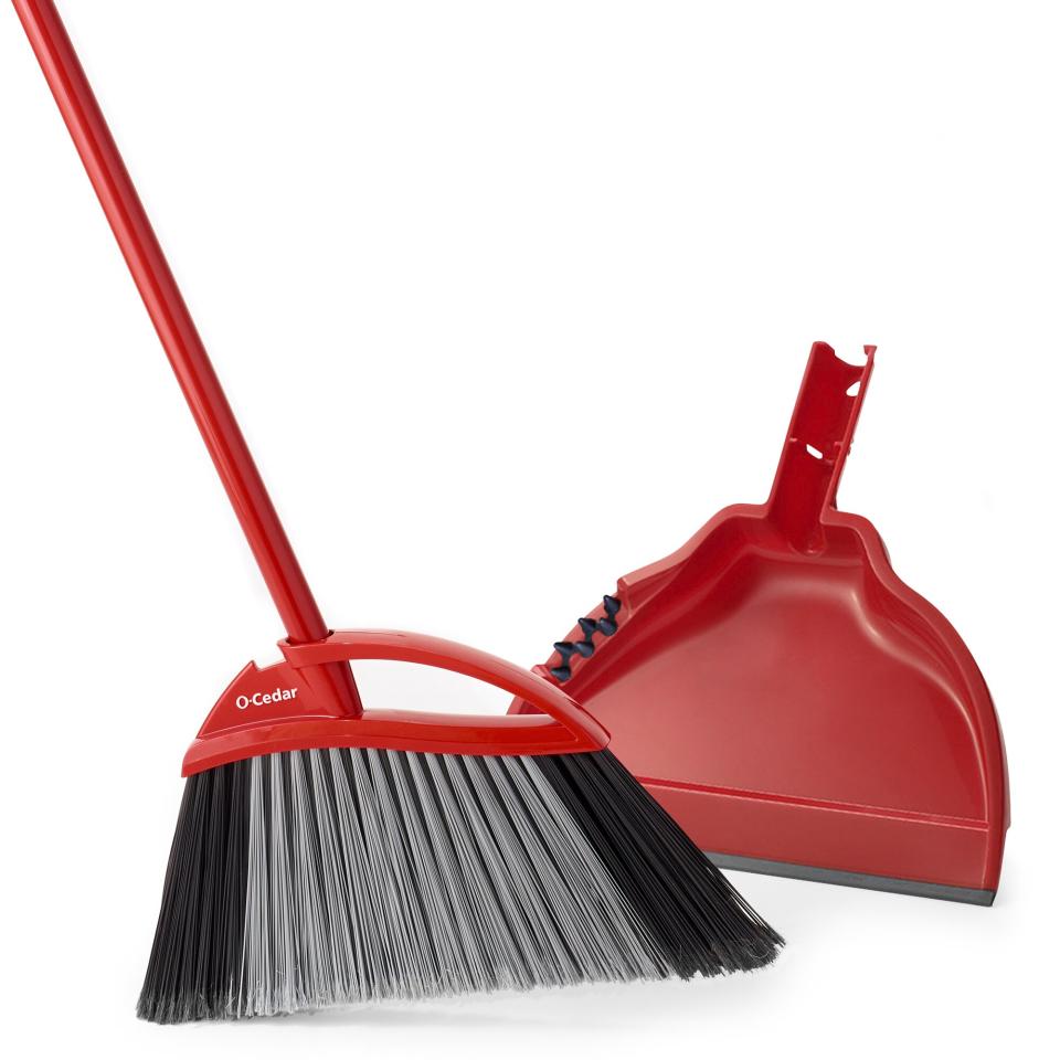 O-Cedar Power Corner Multi Surface Angle Broom With Dust Pan