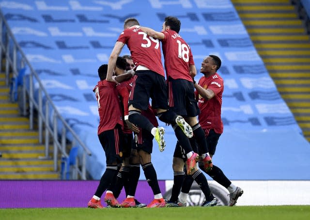 Manchester United celebrate