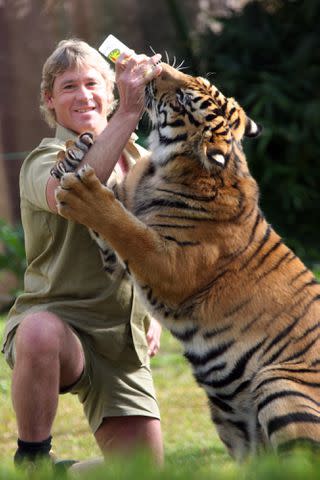 <p>Australia Zoo via Getty</p> Steve Irwin, 2005