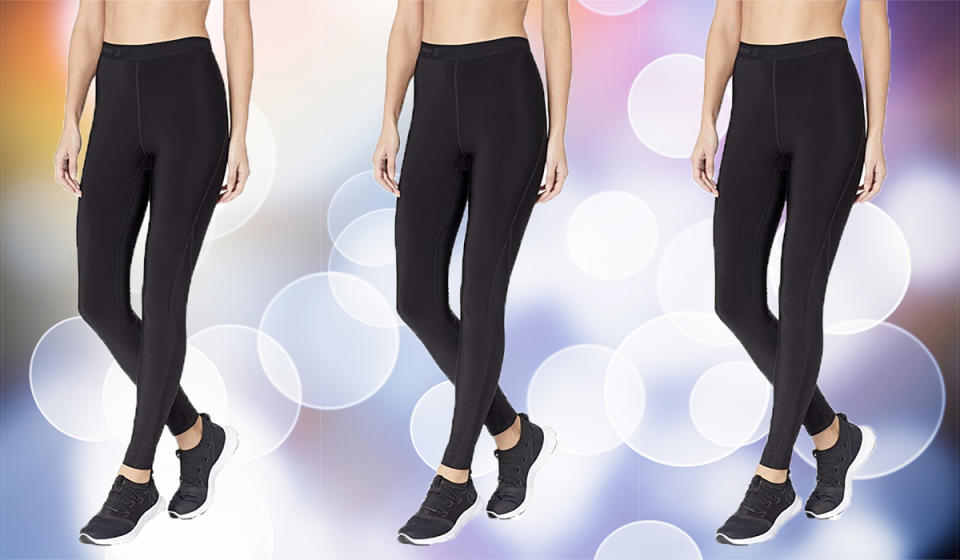 These compression leggings are more than half off. (Photo: Amazon)