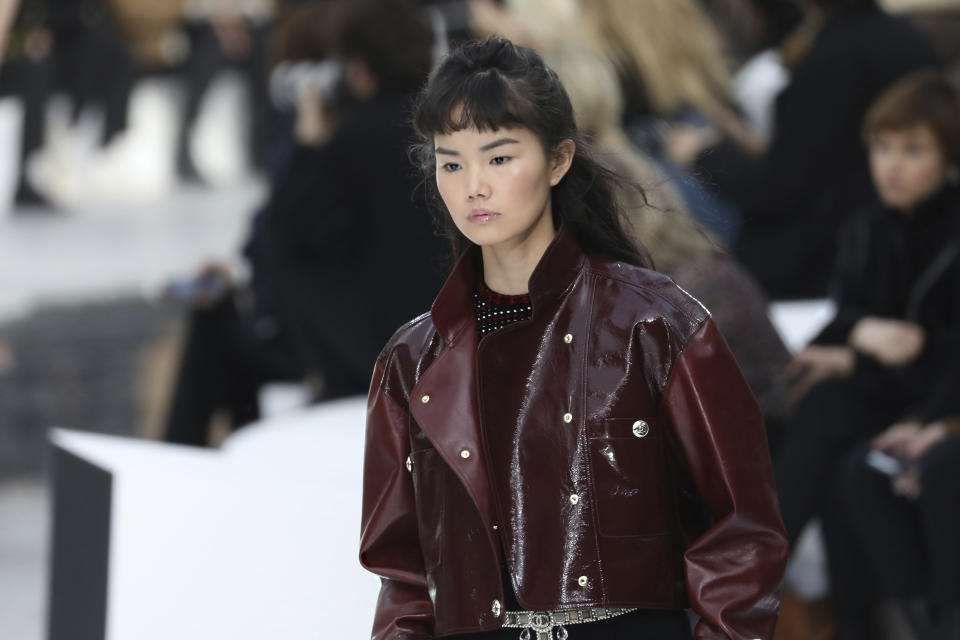 A model wears a creation for the Chanel fashion collection during Women's fashion week Fall/Winter 2020/21 presented in Paris, Tuesday, March 3, 2020. (Photo by Vianney Le Caer/Invision/AP)