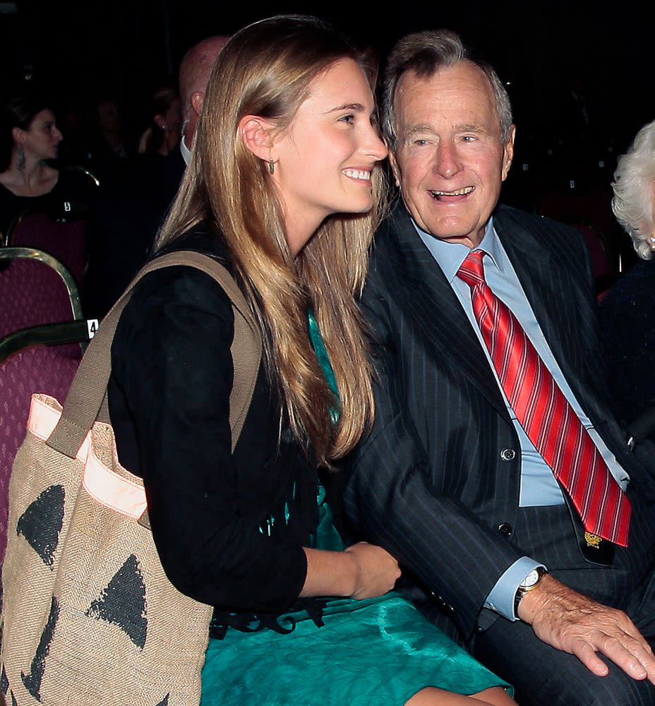 From left: Lauren Bush Lauren and former President George H. W. Bush in 2010