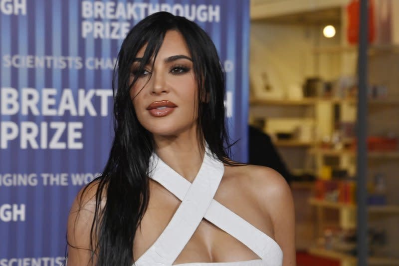 Kim Kardashian attends the Breakthrough Prize ceremony on April 13. File Photo by Jim Ruymen/UPI