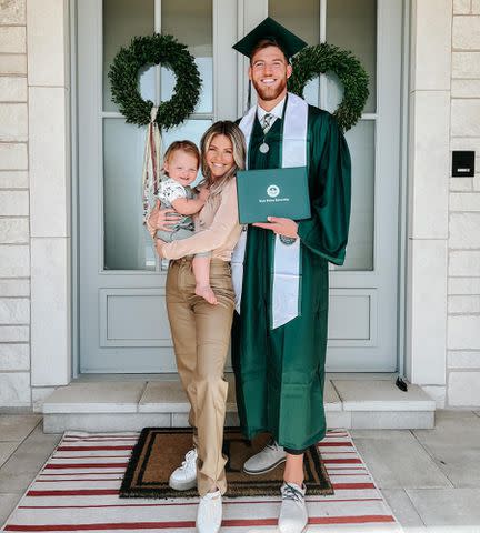 <p>Witney Carson Instagram</p> Witney Carson and Carson McAllister with their son Kevin.