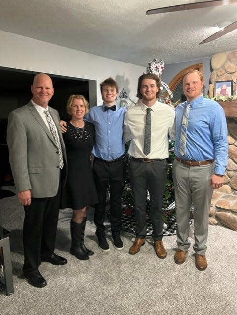 The DeShields family takes a group photo in their household. Lefto to Right: Walt DeShields, Penny DeShields, Dru DeShields, TJ DeShields, Kip DeShields