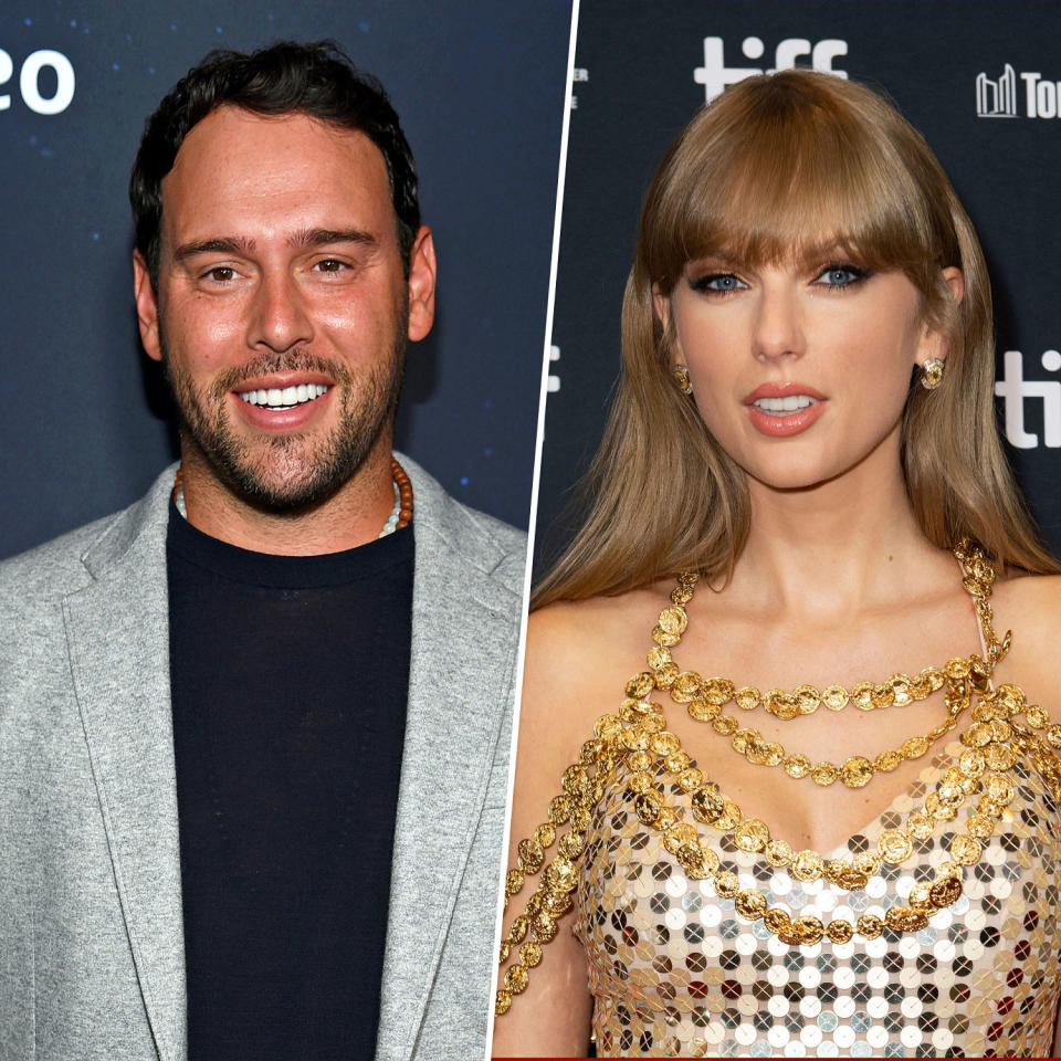 Scooter Braun and Taylor Swift. (Getty Images)