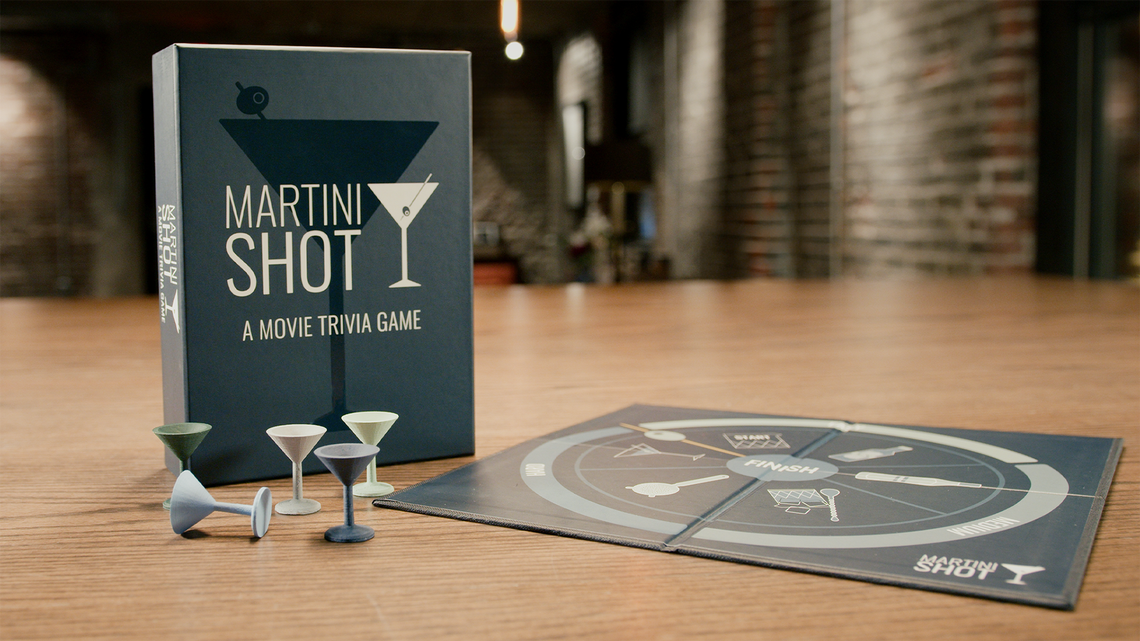 Anyone can play Jace Bothner and Jake Treat’s Martini Shot virtually now or get a game board through Kickstarter for a minimum $20 in support. Courtesy photo
